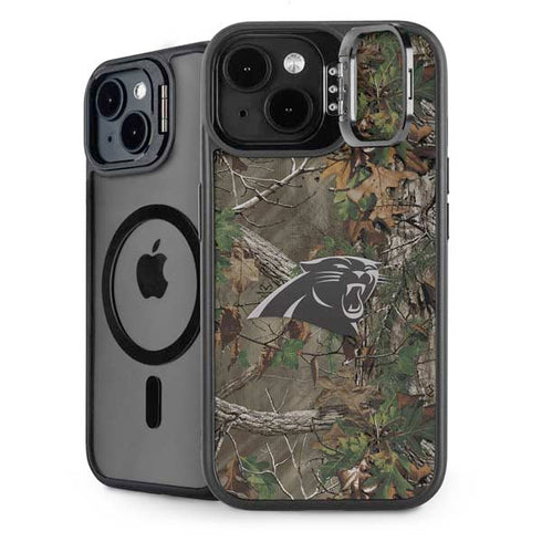 NFL Carolina Panthers Realtree Xtra Green Camo iPhone 15 Kickstand Case
